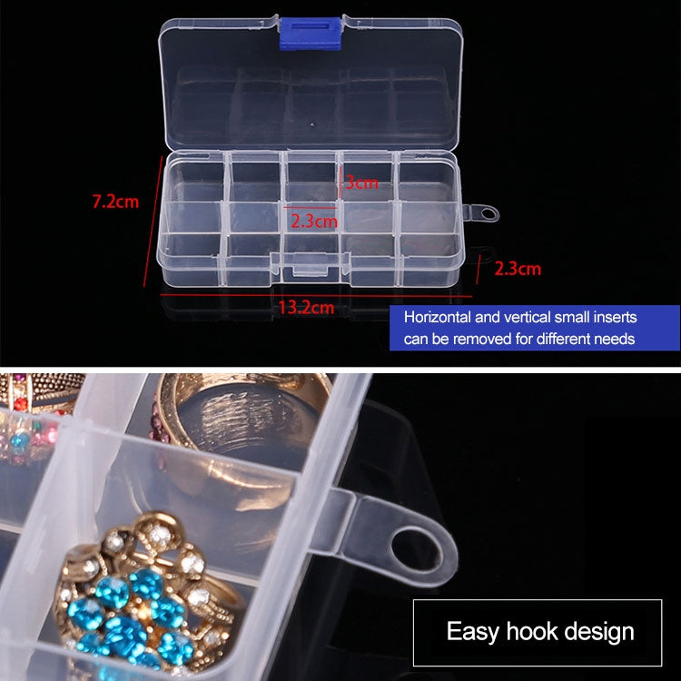Hộp nhựa tổ chức lưới tháo rời 10 chiếc cho trang sức, bông tai, móc câu, phụ kiện nhỏ, kích thước: nhỏ, 10 ngăn, 10 ngăn (Trắng+Xanh), 10 ngăn (Hồng+Xanh), 10 ngăn (Cam+Xanh), 10 ngăn (Tím+Xanh), 10 ngăn (Trắng+Hồng)
