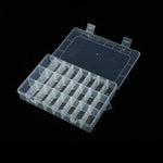 Hộp tổ chức chứa đồ 24 ngăn nhựa có thể tháo rời cho trang sức, bông tai, 24 ngăn