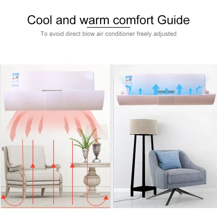 Tấm chắn gió điều hòa gắn tường phòng ngủ chống thổi thẳng cho bé, kính chắn gió điều hòa chống gió