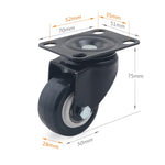 2 miếng bánh xe đa năng 2 inch cho tủ đồ và bàn cà phê, bánh xe 2 inch