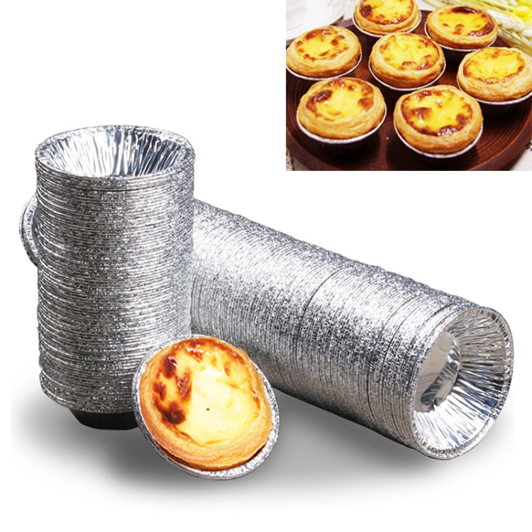 100 cái / gói cốc giấy bạc đựng bánh tart trứng, kích thước: 7,5 x 4 x 2cm