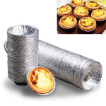 100 cái / gói cốc giấy bạc đựng bánh tart trứng, kích thước: 7,5 x 4 x 2cm