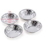 100 cái / gói cốc giấy bạc đựng bánh tart trứng, kích thước: 7,5 x 4 x 2cm