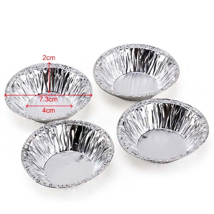 100 cái / gói cốc giấy bạc đựng bánh tart trứng, kích thước: 7,5 x 4 x 2cm