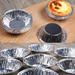 100 cái / gói cốc giấy bạc đựng bánh tart trứng, kích thước: 7,5 x 4 x 2cm