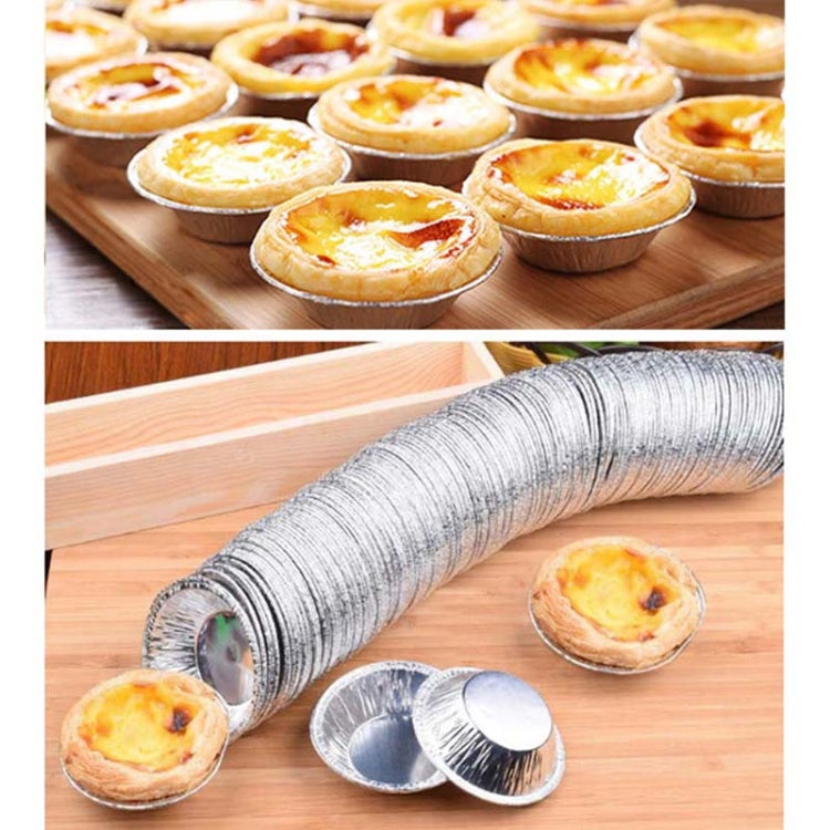 100 cái / gói cốc giấy bạc đựng bánh tart trứng, kích thước: 7,5 x 4 x 2cm