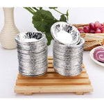 100 cái / gói cốc giấy bạc đựng bánh tart trứng, kích thước: 7,5 x 4 x 2cm