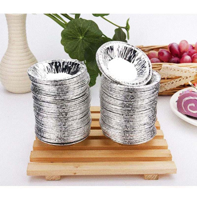 100 cái / gói cốc giấy bạc đựng bánh tart trứng, kích thước: 7,5 x 4 x 2cm