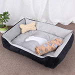 Thảm Chăn Chuồng Mềm Lớn Hình Xương Chó Ấm Áp, Kèm Chăn Kích thước: S, 60×45×15cm, Kích thước: S