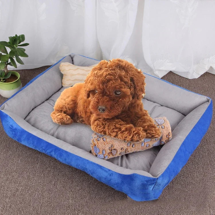 Thảm Chăn Chuồng Mềm Lớn Hình Xương Chó Ấm Áp, Kèm Chăn Kích thước: S, 60×45×15cm, Kích thước: S