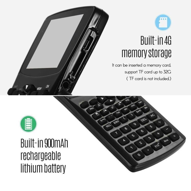 Máy tính sách điện tử chống nhìn trộm màn hình 2.4 inch, hỗ trợ ghi âm / radio / phát nhạc & video, máy tính khoa học chống nhìn trộm