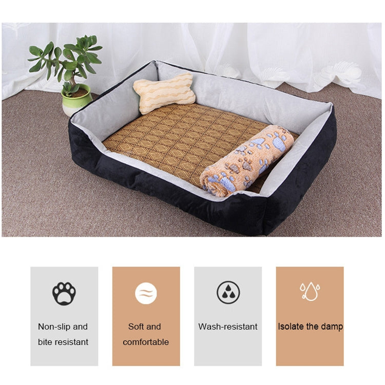 Thảm Chăn Chuồng Mềm Lớn Hình Xương Chó Ấm Áp, Kích thước: XS, 50×40×15cm, Kích thước: XS