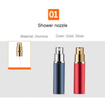 Bình xịt nước hoa thủy tinh mini có thể đổ lại, phun sương mịn, vỏ kim loại, 5ml