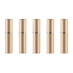 Bình xịt nước hoa thủy tinh mini có thể đổ lại, phun sương mịn, vỏ kim loại, 5ml