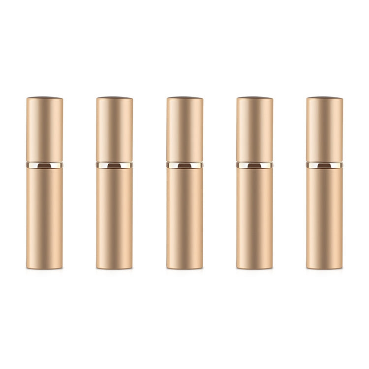 Bình xịt nước hoa thủy tinh mini có thể đổ lại, phun sương mịn, vỏ kim loại, 5ml
