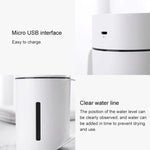 Máy tạo độ ẩm thông minh hình cốc nước ML-S2, đèn LED ban đêm im lặng, máy phun sương tạo ẩm không khí