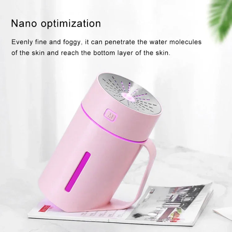 Máy tạo độ ẩm thông minh hình cốc nước ML-S2, đèn LED ban đêm im lặng, máy phun sương tạo ẩm không khí