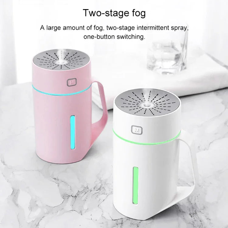 Máy tạo độ ẩm thông minh hình cốc nước ML-S2, đèn LED ban đêm im lặng, máy phun sương tạo ẩm không khí