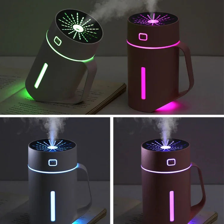 Máy tạo độ ẩm thông minh hình cốc nước ML-S2, đèn LED ban đêm im lặng, máy phun sương tạo ẩm không khí