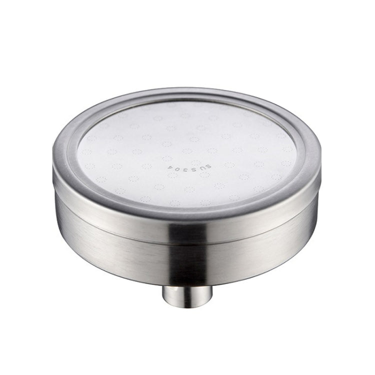 Đầu vòi sen phun áp lực tròn bằng thép không gỉ 304 có thể tháo rời và rửa được, kích thước: 118mm, mẫu D