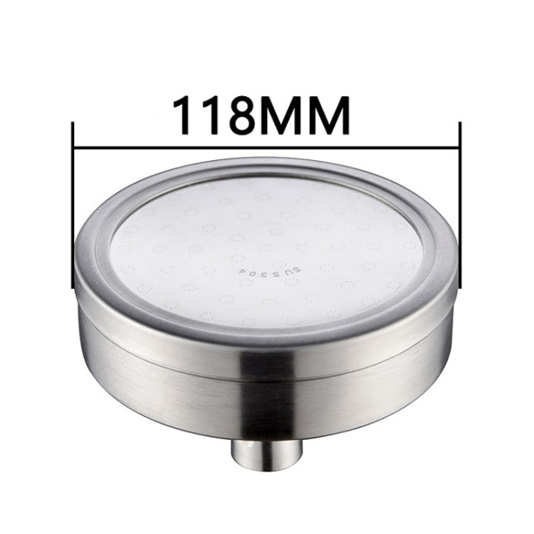 Đầu vòi sen phun áp lực tròn bằng thép không gỉ 304 có thể tháo rời và rửa được, kích thước: 118mm, mẫu D
