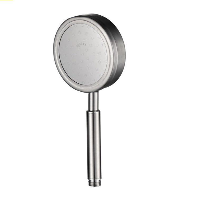 Đầu vòi sen cầm tay phun áp lực tròn bằng thép không gỉ 304 có thể tháo rời và rửa được, kích thước: 117mm, mẫu E