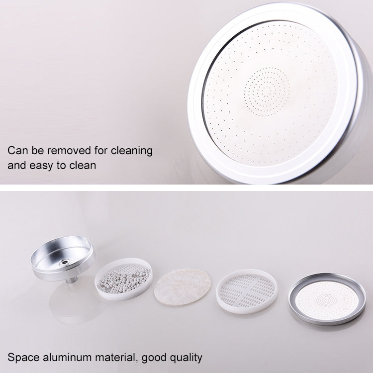 Removable and Washable 304 Stainless Steel Round Pressurized Handheld Shower Head, Size: 117mm, Pattern E