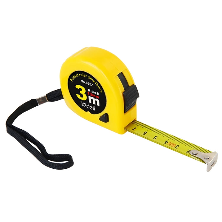 Thước dây thu gọn deli, thước kéo mini di động, chiều dài: 3m, 3m