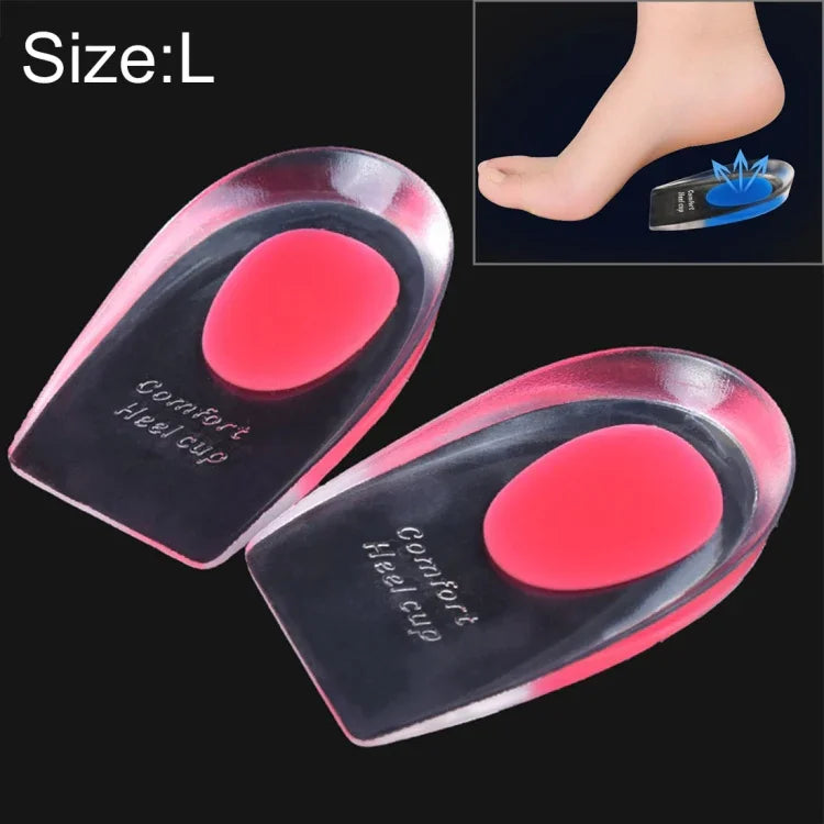 1 đôi miếng lót gót chân silicon gel thoải mái cho nữ, kích thước: L