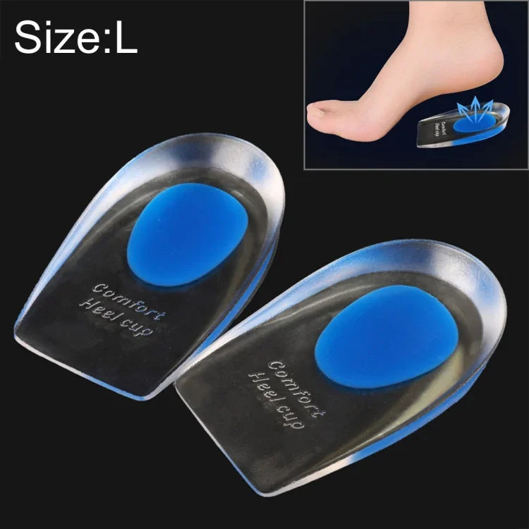 1 đôi miếng lót gót chân silicon gel thoải mái cho nữ, kích thước: L