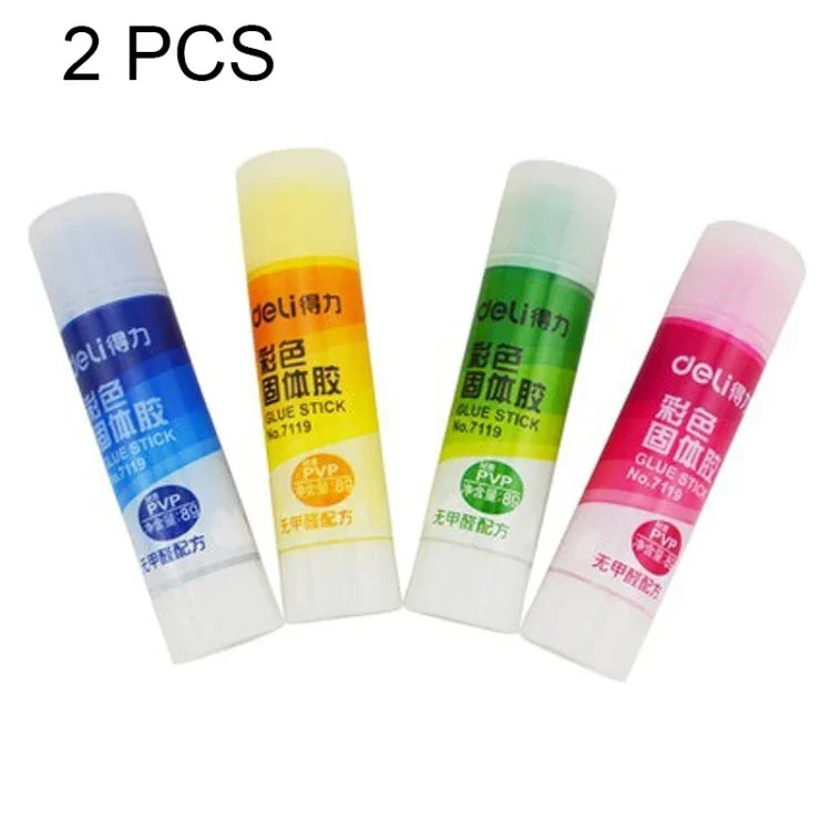 2 cái keo dán học sinh độ nhớt cao không chứa formaldehyde, giao màu ngẫu nhiên, 7119