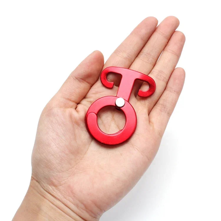 Bộ 3 móc treo dây bằng hợp kim nhôm cho leo núi, đi bộ đường dài, cắm trại, móc treo đèn lều, 3 cái móc treo dây