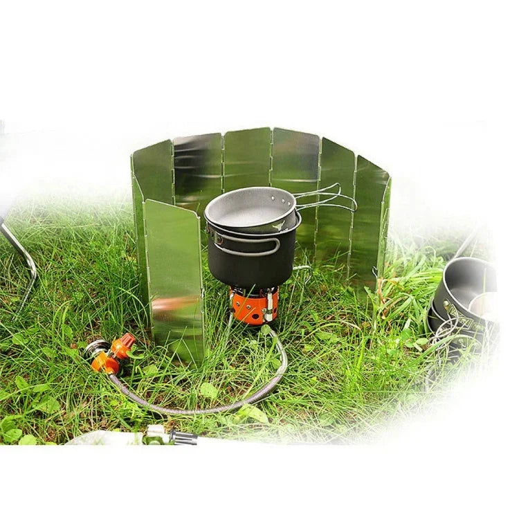 10 chiếc màn chắn gió bếp gấp bằng nhôm cho cắm trại dã ngoại ngoài trời