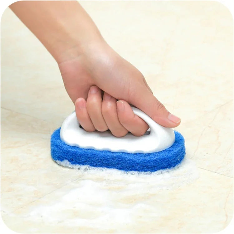 2 miếng bọt biển khử trùng bàn chải làm sạch đáy cứng dùng cho bếp / bàn nấu ăn / phòng tắm / bồn tắm, giao màu ngẫu nhiên, bàn chải làm sạch khô và ướt