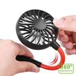 Quạt mini đeo cổ sáng tạo dùng ngoài trời quạt LED, F008 (Đen), F008, F008 (Xanh dương), F008 (Trắng)