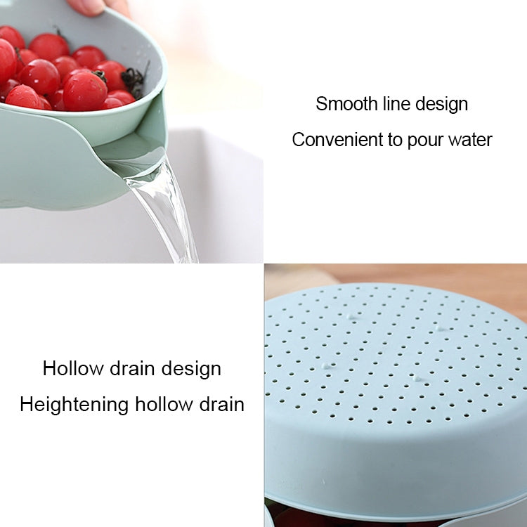 Rổ rửa trái cây bếp hai tầng, giá đỡ tiện lợi, bát đựng đồ ăn nhẹ và hạt