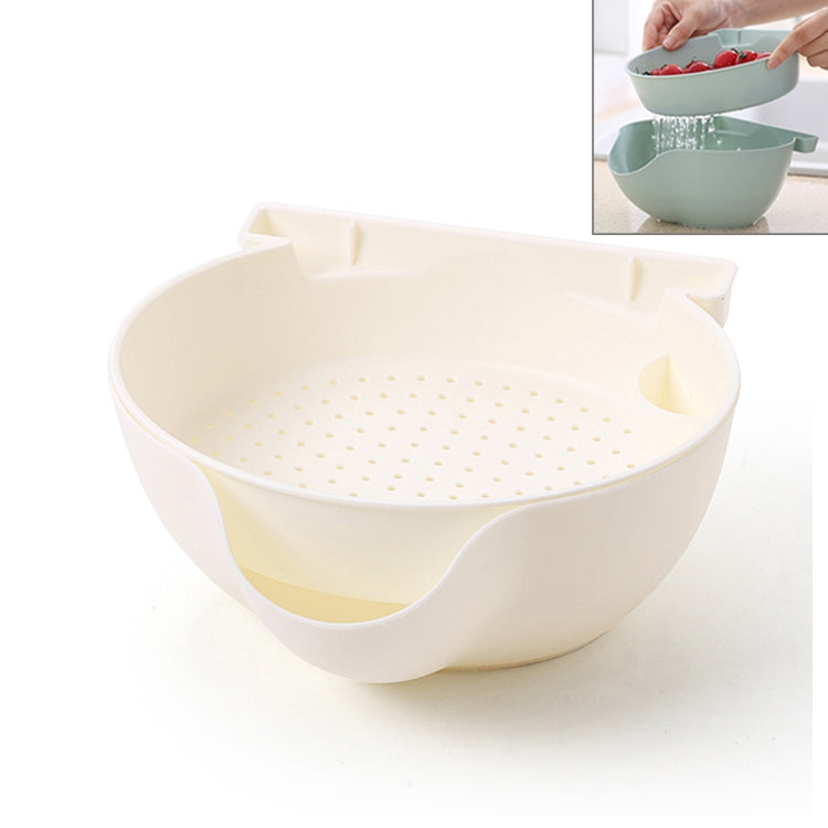 Rổ rửa trái cây bếp hai tầng, giá đỡ tiện lợi, bát đựng đồ ăn nhẹ và hạt
