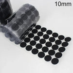 1000 cái móc dán nylon tròn 10mm, 10mm (Đen), 10mm (Trắng)