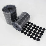 1000 cái móc dán nylon tròn 10mm, 10mm (Đen), 10mm (Trắng)