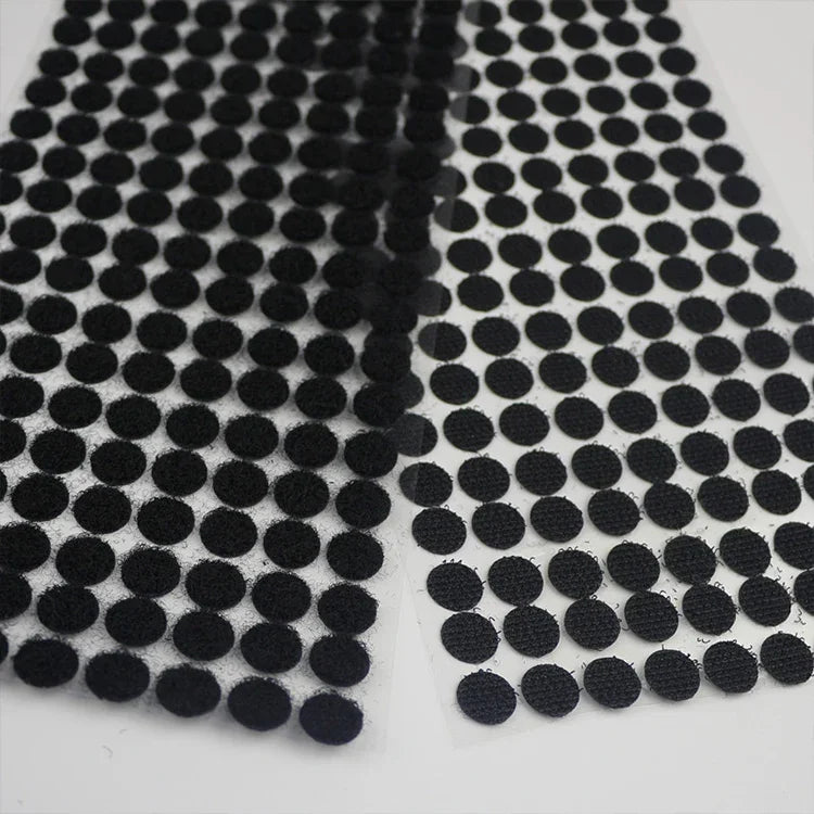 1000 cái móc dán nylon tròn 10mm, 10mm (Đen), 10mm (Trắng)