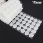 1000 cái móc dán nylon tròn 10mm, 10mm (Đen), 10mm (Trắng)