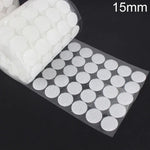 1000 cái móc dán nylon tròn 16mm, móc và vòng dán, 15mm (Đen), 15mm (Trắng)