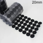 1000 cái móc dán nylon tròn 20mm, móc và vòng dán, 20mm (Đen), 20mm (Trắng)