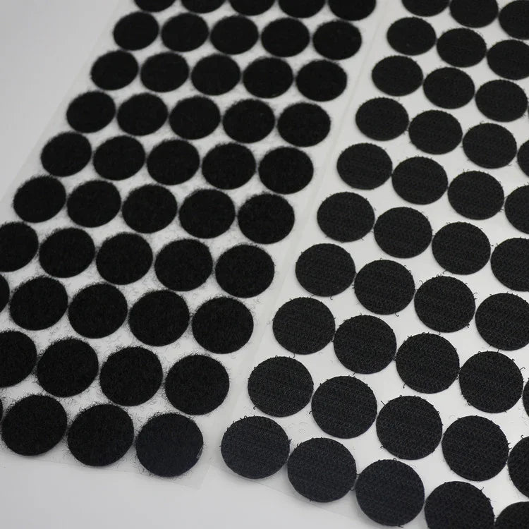1000 cái móc dán nylon tròn 20mm, móc và vòng dán, 20mm (Đen), 20mm (Trắng)