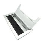 Hộp dây nhôm chống bụi cho bàn làm việc 8x16cm có chổi quét