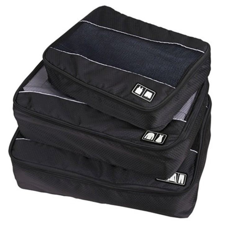 Bộ 3 túi đựng quần áo, đồ lót du lịch chống thấm đa chức năng họa tiết bóng đá 210D polyester