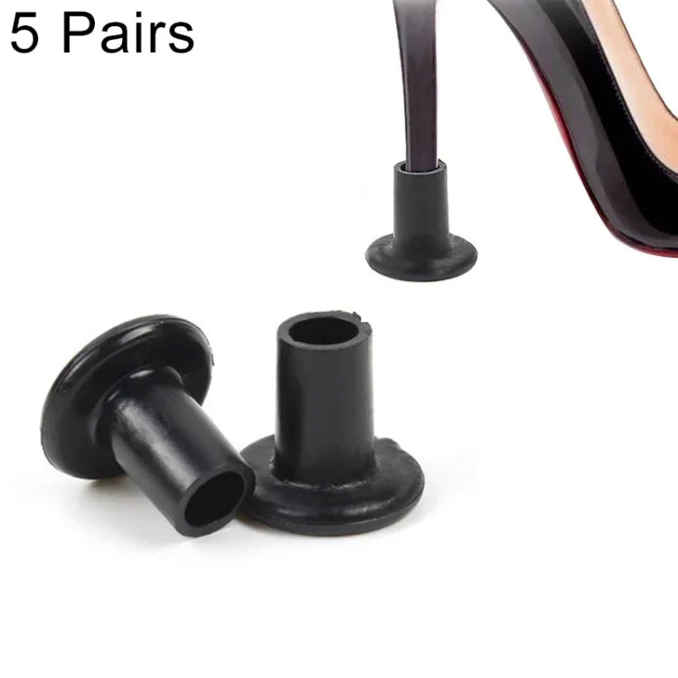 5 đôi nắp bảo vệ gót giày cao gót chống trượt và mài mòn, giao màu ngẫu nhiên, HC9014, HC9014T