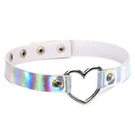 2 chiếc vòng cổ choker hình trái tim phát sáng phong cách Harajuku châu Âu và Mỹ, Giao màu ngẫu nhiên, QCTX