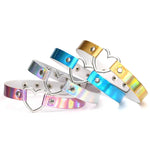 2 chiếc vòng cổ choker hình trái tim phát sáng phong cách Harajuku châu Âu và Mỹ, Giao màu ngẫu nhiên, QCTX