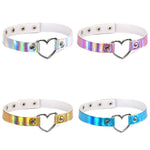 2 chiếc vòng cổ choker hình trái tim phát sáng phong cách Harajuku châu Âu và Mỹ, Giao màu ngẫu nhiên, QCTX